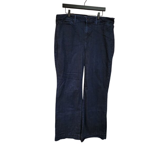 NYDJ Wide Leg Womens Lift Tuck Technology Dark Wash Jeans Size 18 - Picture 1 of 4